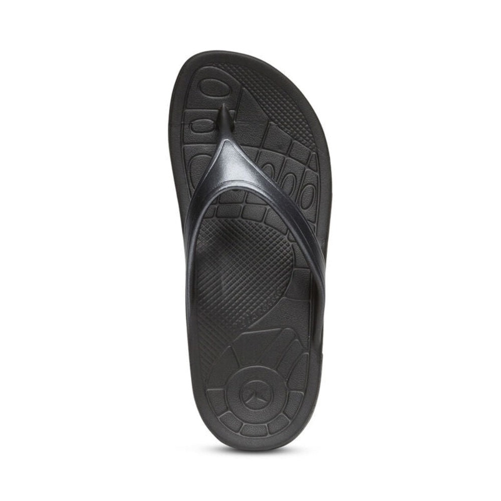 Dark Slate Gray Aetrex Women's Fiji Orthotic Flips Black