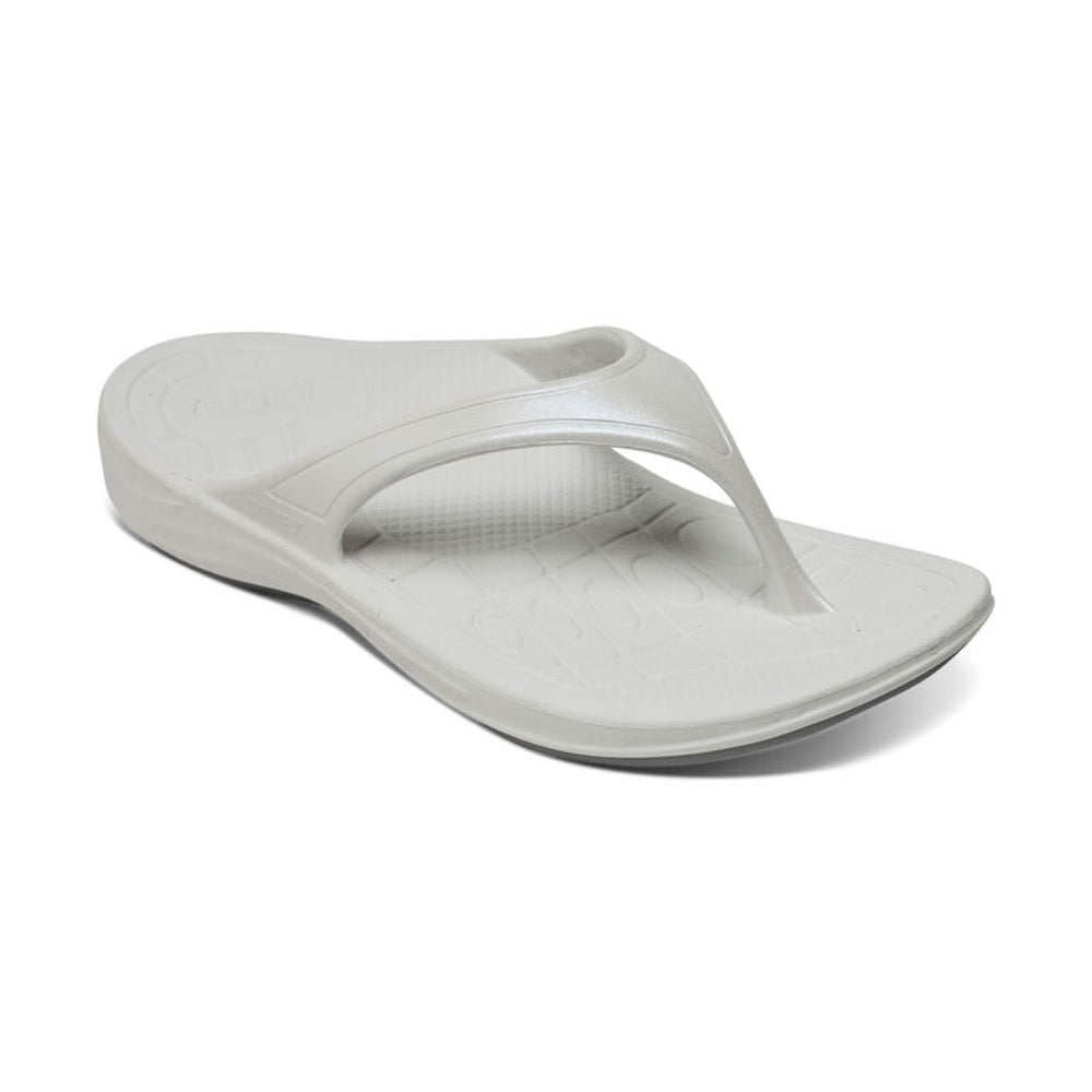 Gray Aetrex Women's Fiji Orthotic Flips White