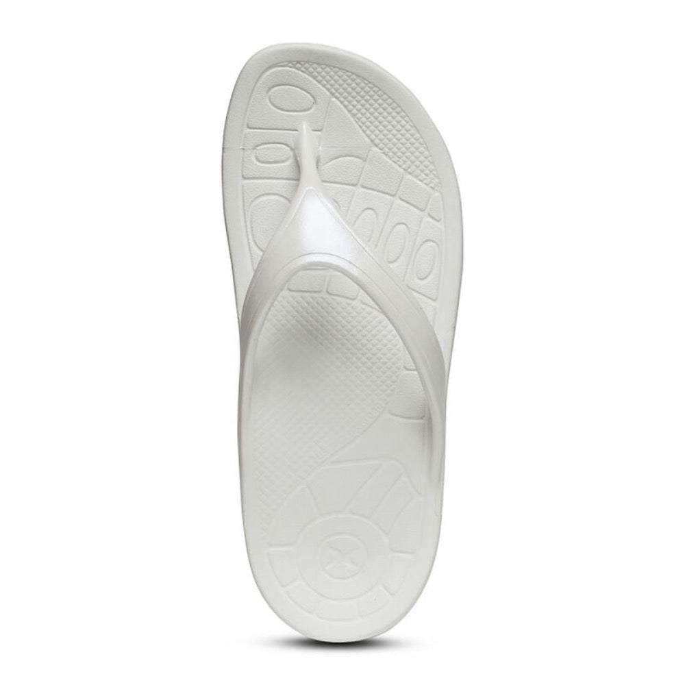 Light Gray Aetrex Women's Fiji Orthotic Flips White