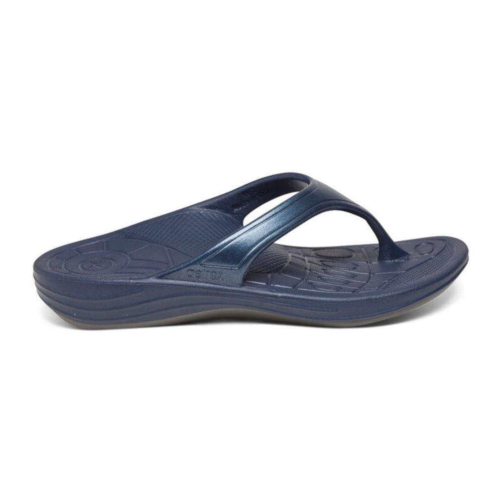 Dark Slate Gray Aetrex Women's Fiji Orthotic Flips Navy