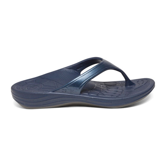 Dark Slate Gray Aetrex Women's Fiji Orthotic Flips Navy