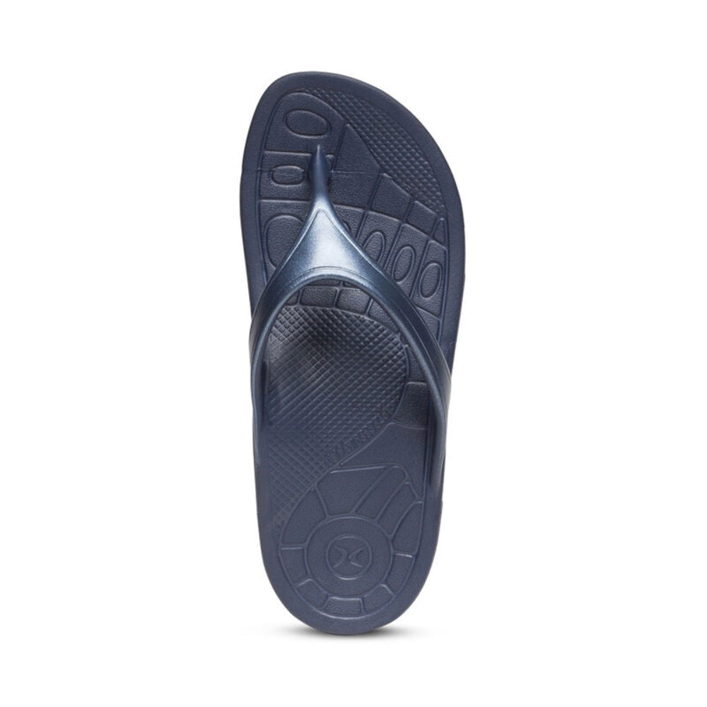 Dark Slate Gray Aetrex Women's Fiji Orthotic Flips Navy