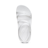 Light Gray Aetrex Women's Jillian Sport Water-Friendly Sandal White