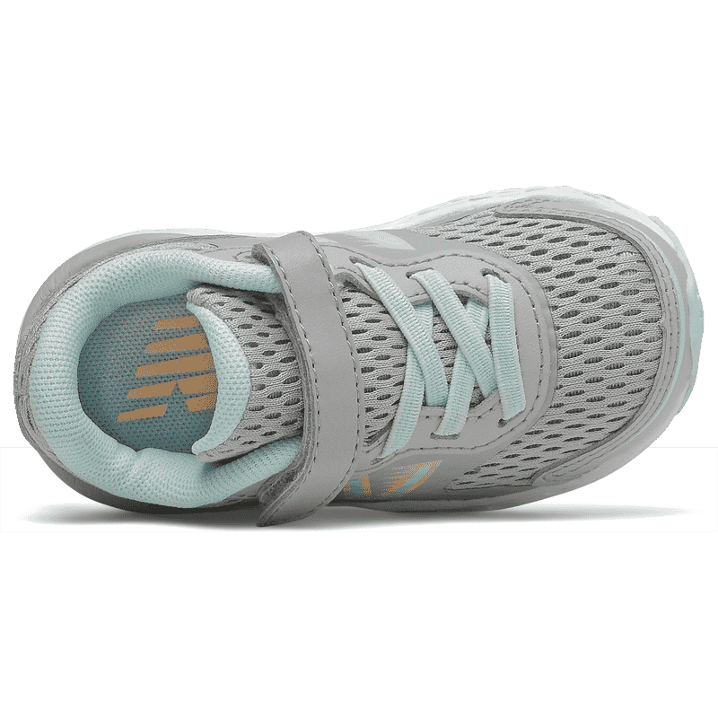Dark Gray New Balance Toddler Girls 680v6 Velcro Rain Cloud