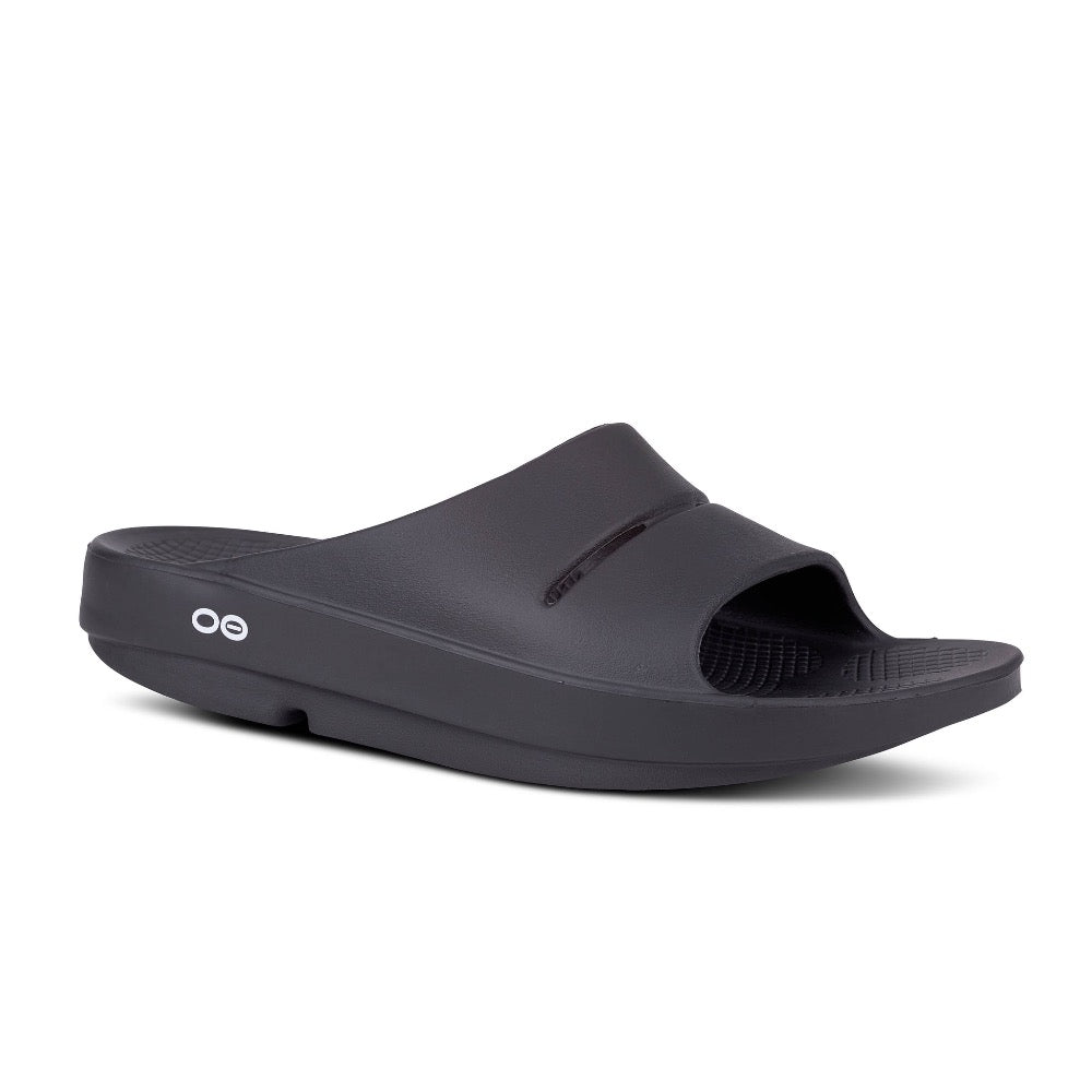 Dark Slate Gray Oofos Unisex OOahh Slide Black