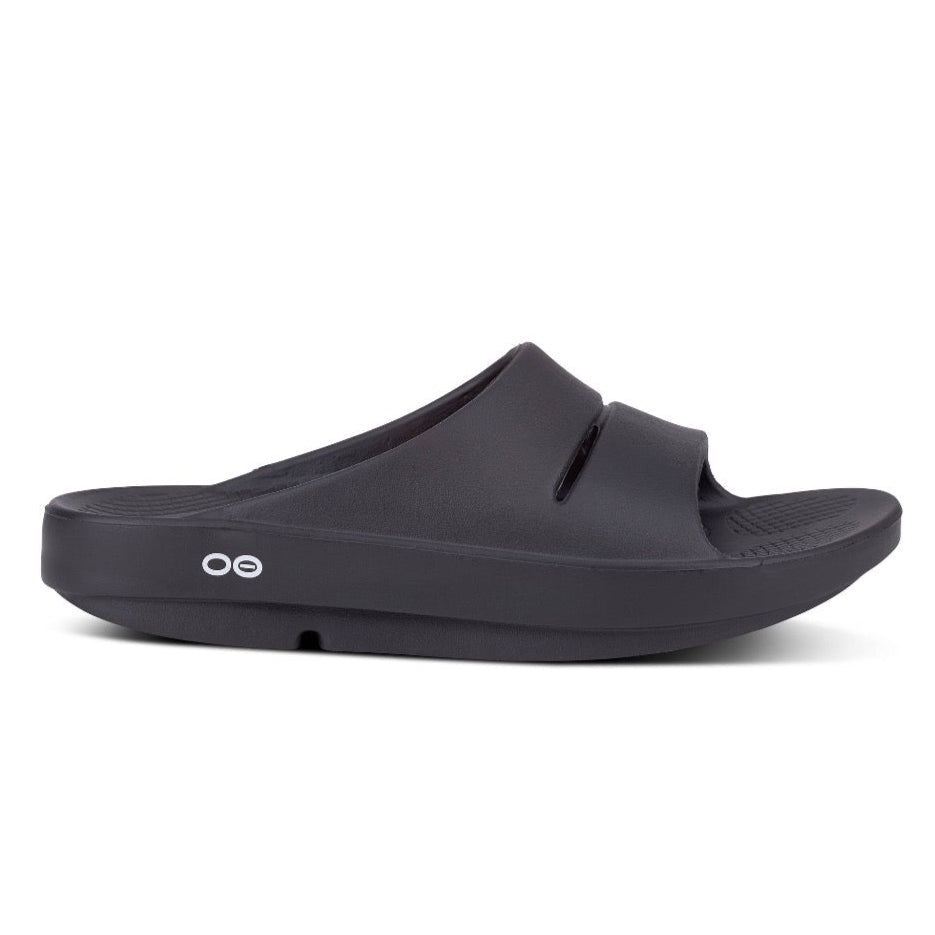 Dark Slate Gray Oofos Unisex OOahh Slide Black