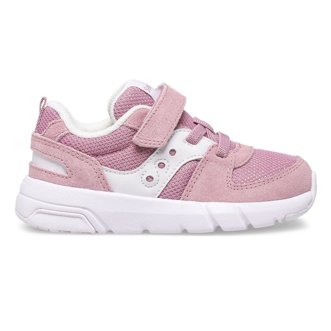 Light Gray Saucony Toddler Girls Jazz Lite 2 Velcro Sneaker Blush