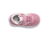 Gray Saucony Toddler Girls Jazz Lite 2 Velcro Sneaker Blush