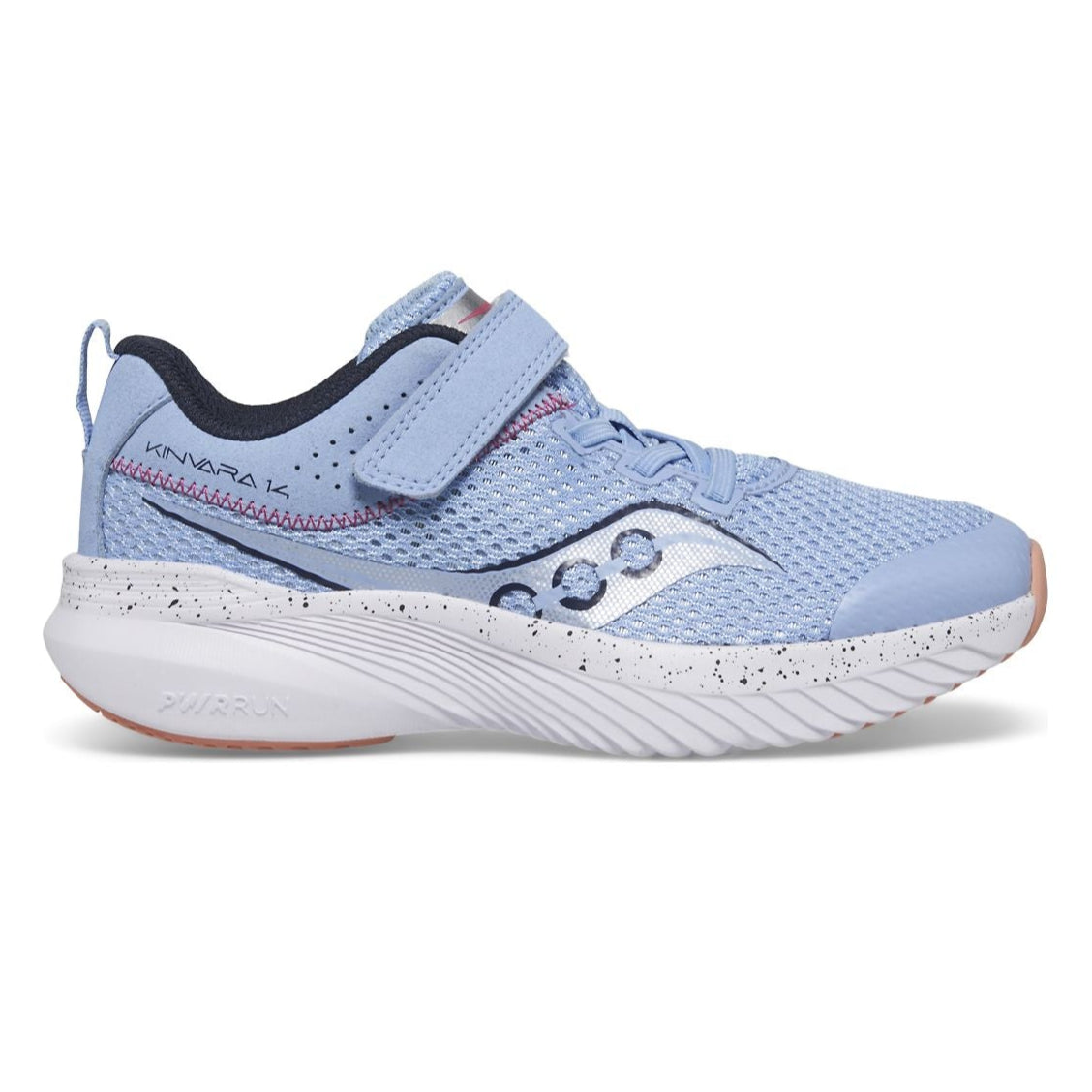 Light Steel Blue Saucony Little Girls Kinvara 14 A/C Velcro Sneaker Light Blue