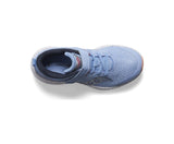 Gray Saucony Little Girls Kinvara 14 A/C Velcro Sneaker Light Blue