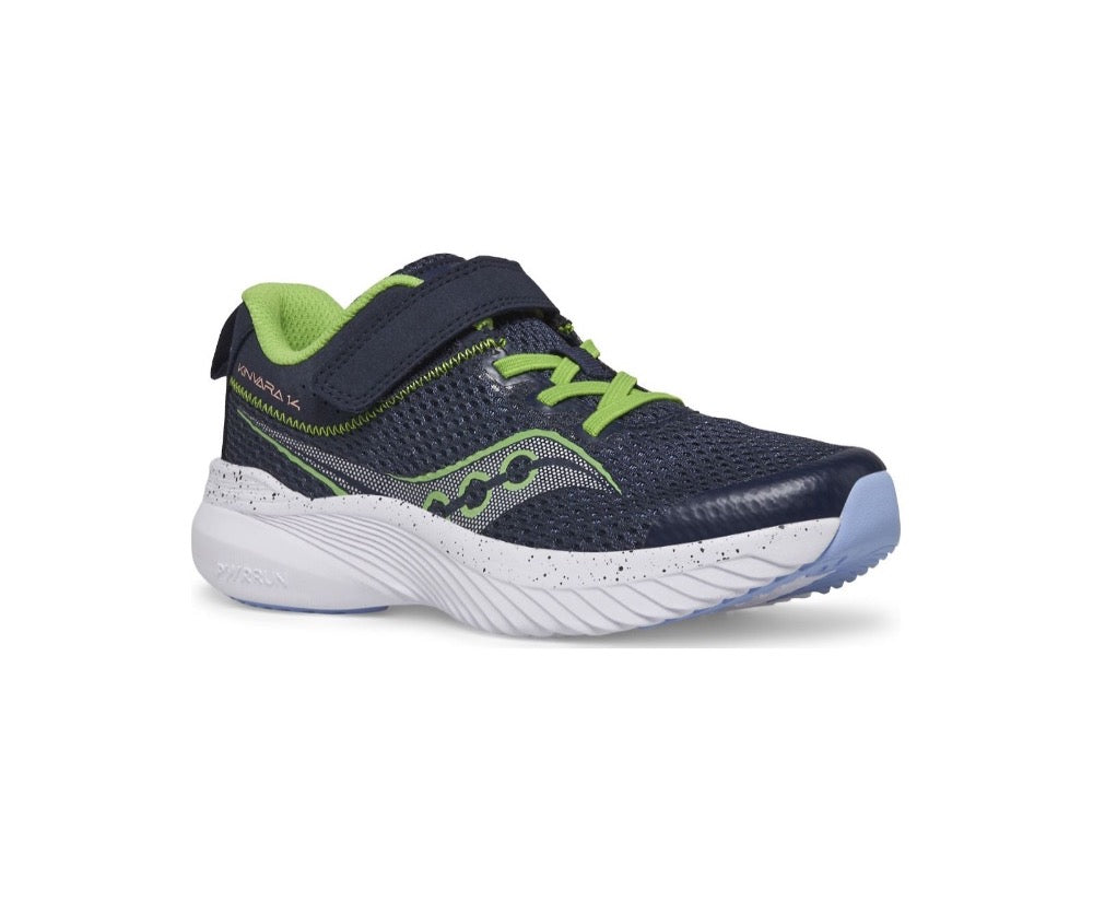 Dark Slate Gray Saucony Little Boys Kinvara 14 A/C Velcro Sneaker Navy