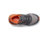 Dim Gray Saucony Little Boy's Wind 2.0 A/C Velcro Sneaker Grey / Orange