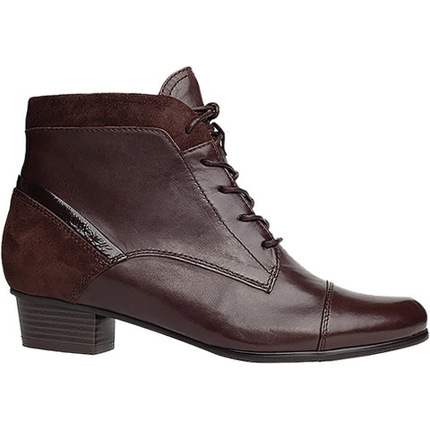Regarde Le Ciel Stefany-377 Lace / Zip Up Ankle Boot Brown Leather