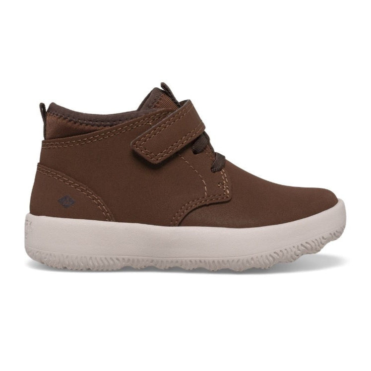 Dark Olive Green Sperry Toddler Boys Coastal Break Junior Chukka Velcro Boot Brown