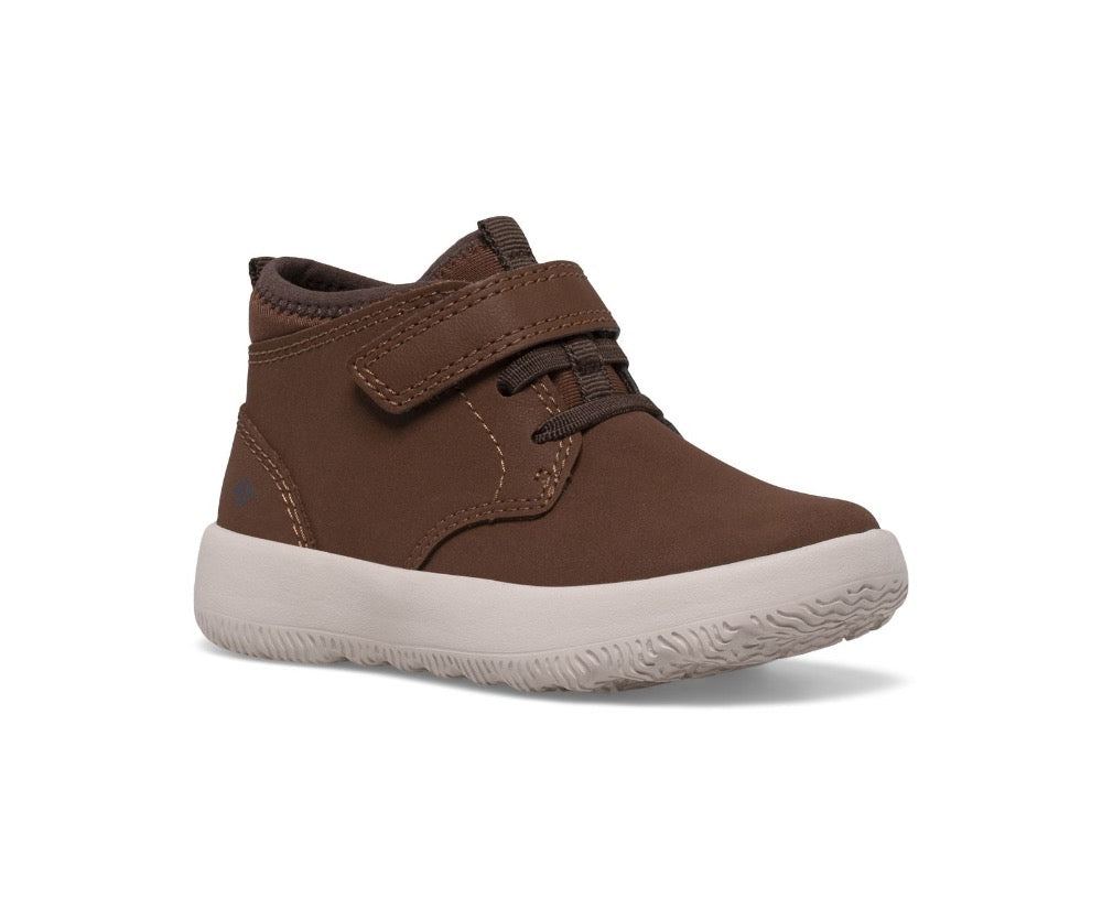 Dark Olive Green Sperry Toddler Boys Coastal Break Junior Chukka Velcro Boot Brown