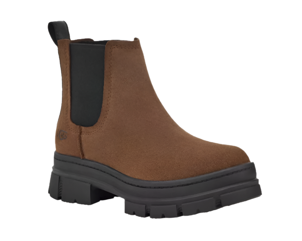 Dark Olive Green Ugg Women's Ashton Chelsea Suede Boot Dark Earth