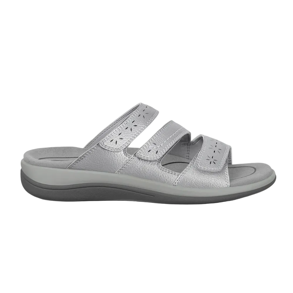 White Smoke Orthofeet Women's Sahara Silver Metallic