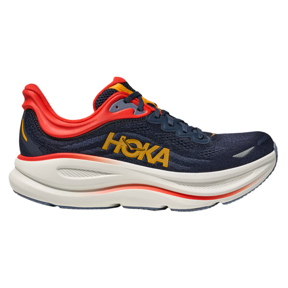 Gray Hoka Men's Bondi 9 Varsity Navy / Nautical Blue