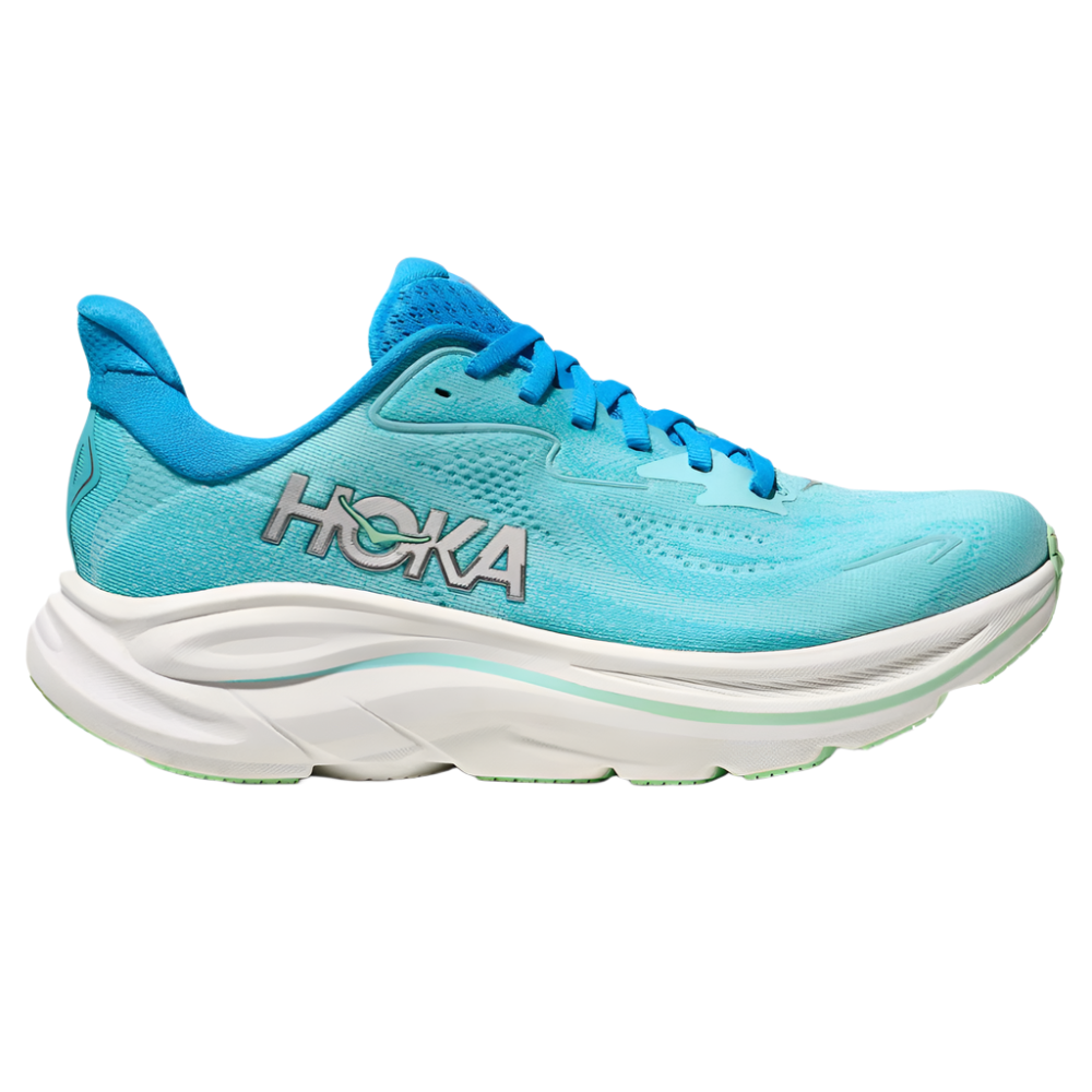 Light Gray Hoka Women's Clifton 10 Skyward Blue / Cielo Blue Extra Wide