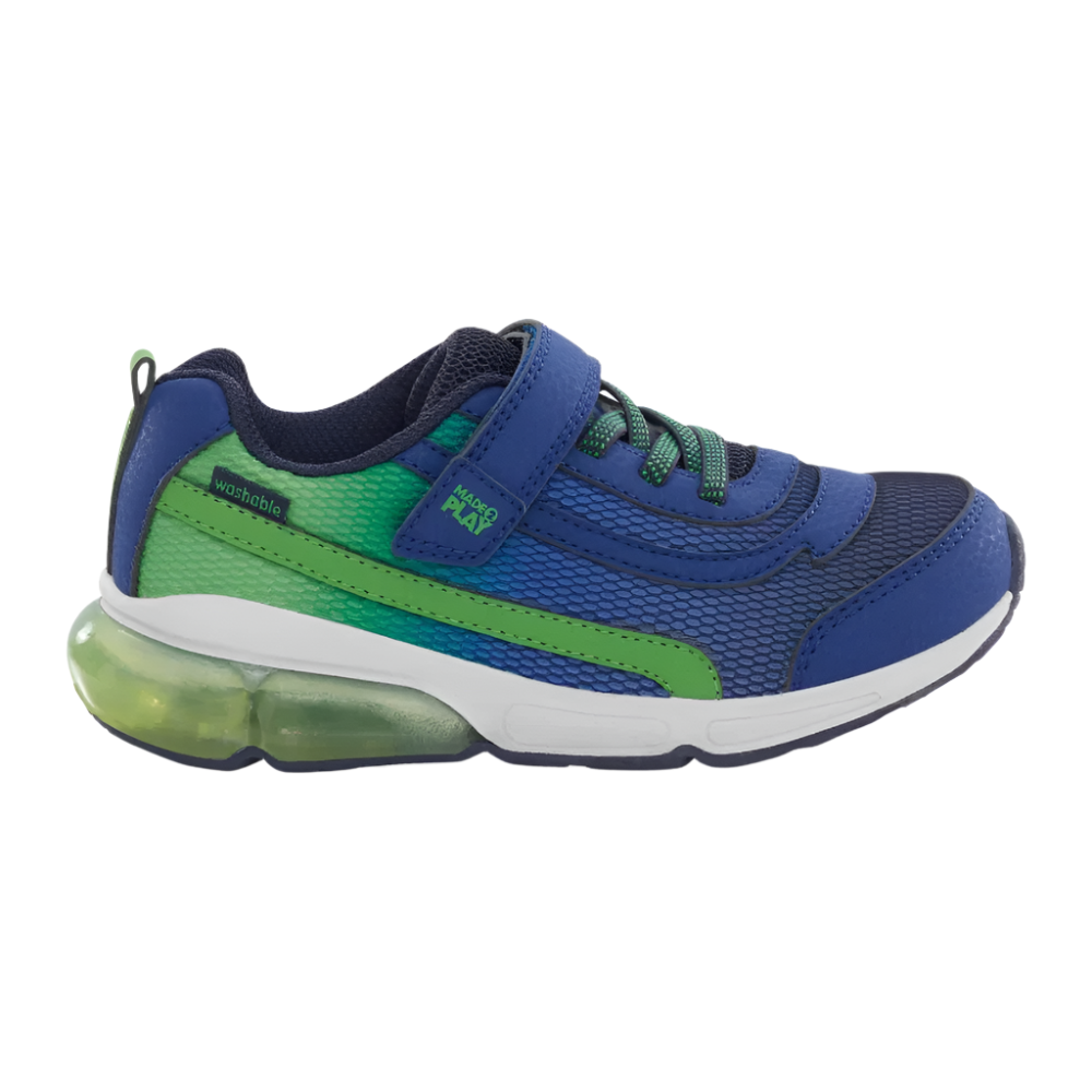 Dark Slate Gray Stride Rite Big Boys M2P Surge Bounce Light-Up Velcro Sneaker Blue Multi