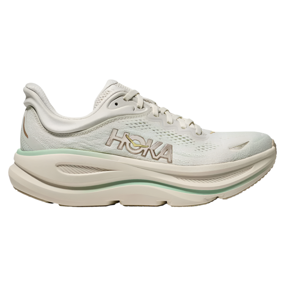 Gray Hoka Women's Bondi 9 Truffle Salt / Sea Glass
