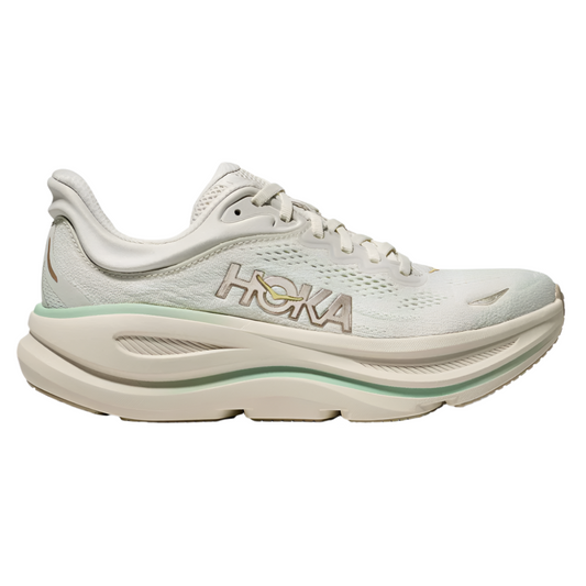 Gray Hoka Women's Bondi 9 Truffle Salt / Sea Glass
