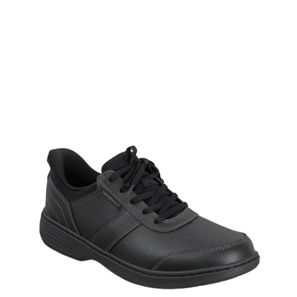 Dark Slate Gray Orthofeet Men's Pierre Hands-Free Sneaker Black