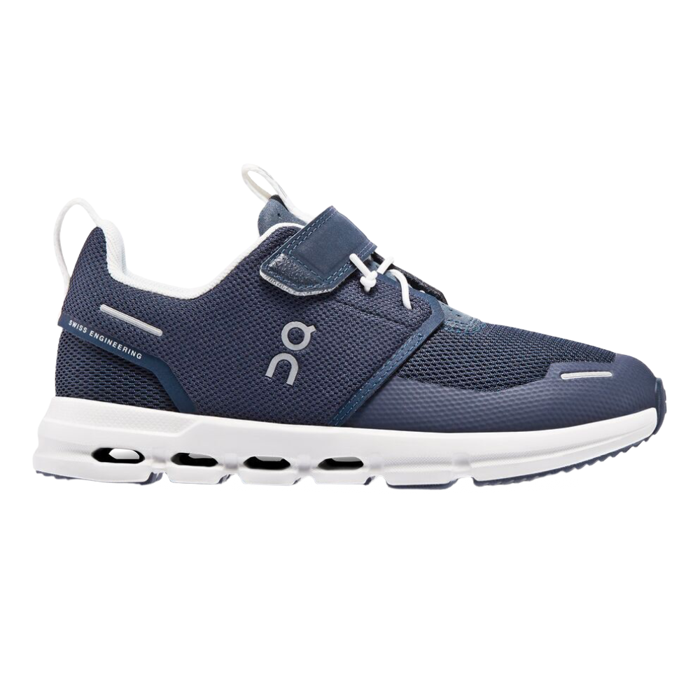 Dark Slate Gray On Running Boys Cloud Play Hook and Loop Midnight / White