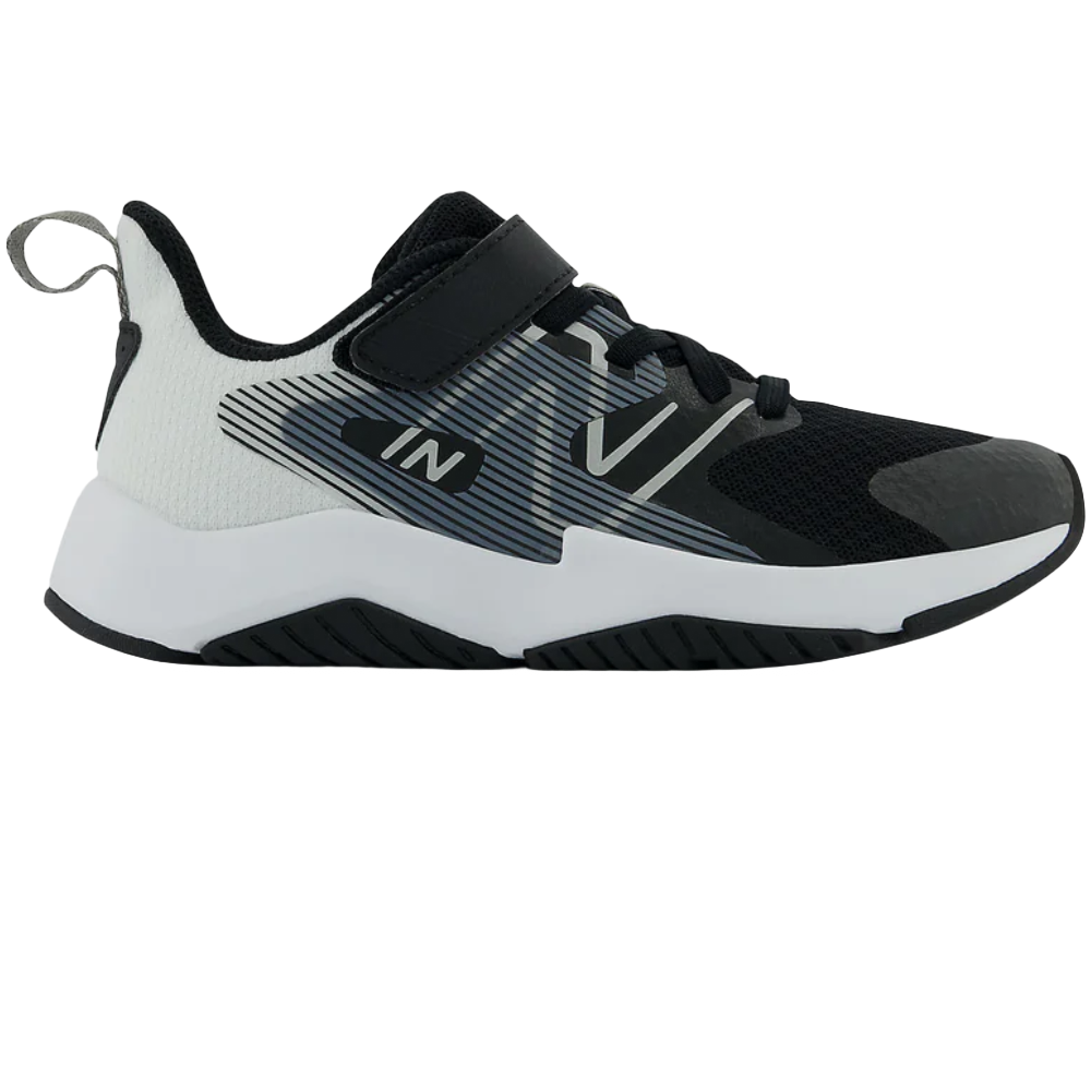 Dark Slate Gray New Balance Boys Rave Run v2 Hook and Loop Black