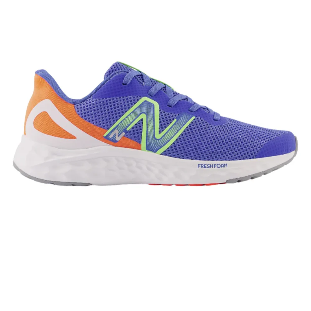Light Gray New Balance Boys Fresh Foam Arishi v4 Bright Lapis