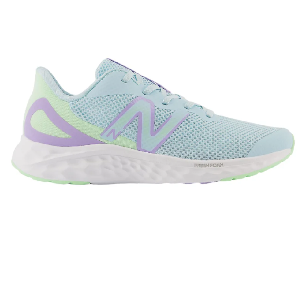 Light Gray New Balance Big Girls Fresh Foam Arishi v4 Blue