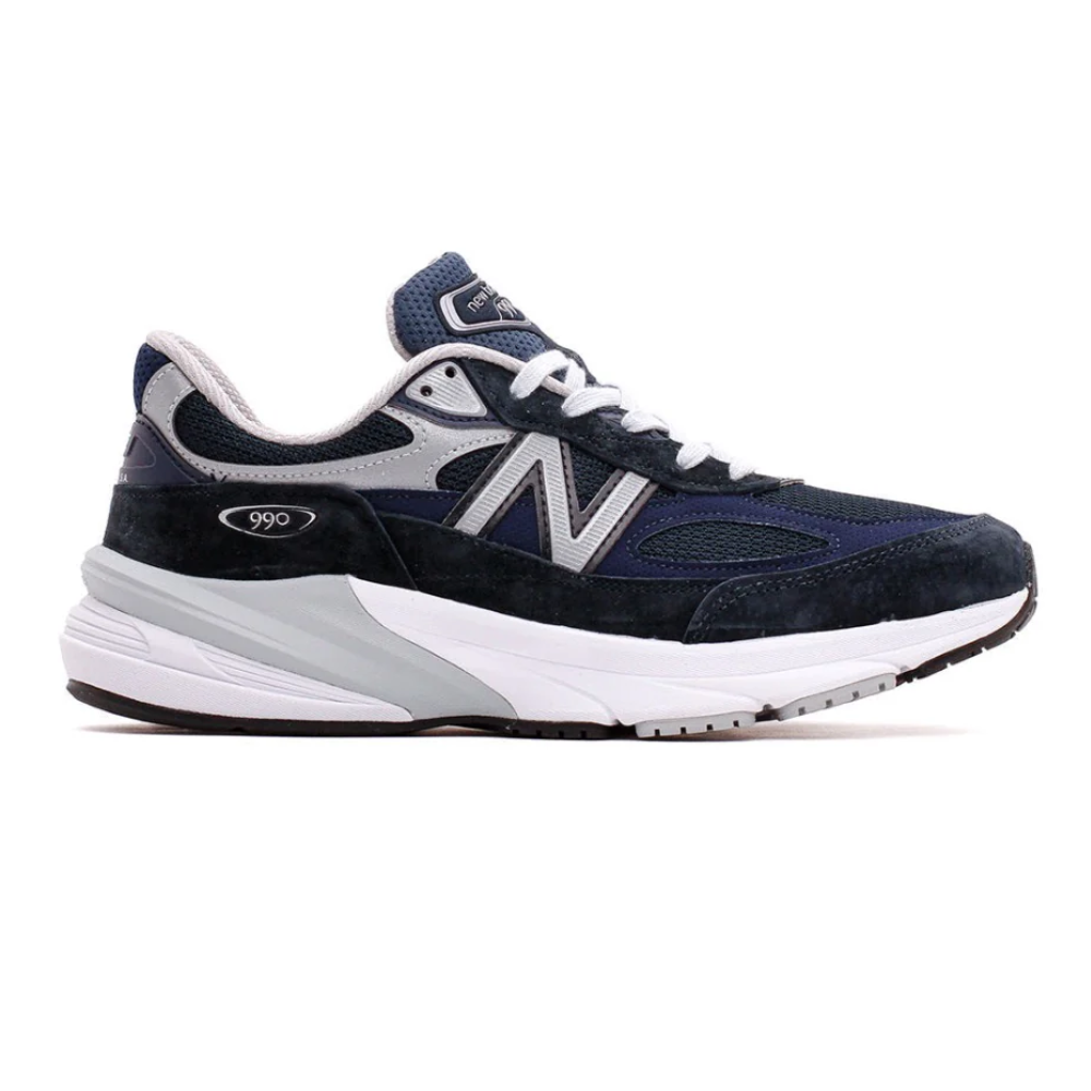 Light Gray New Balance Men's 990v6 Navy