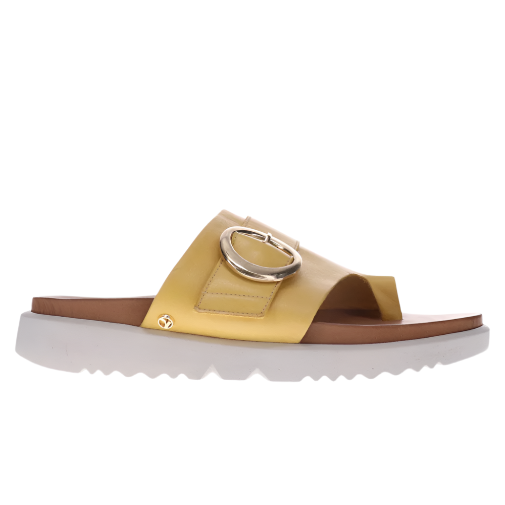 Dark Khaki Revere Women's Biscay Toe Post Slide Sandal
