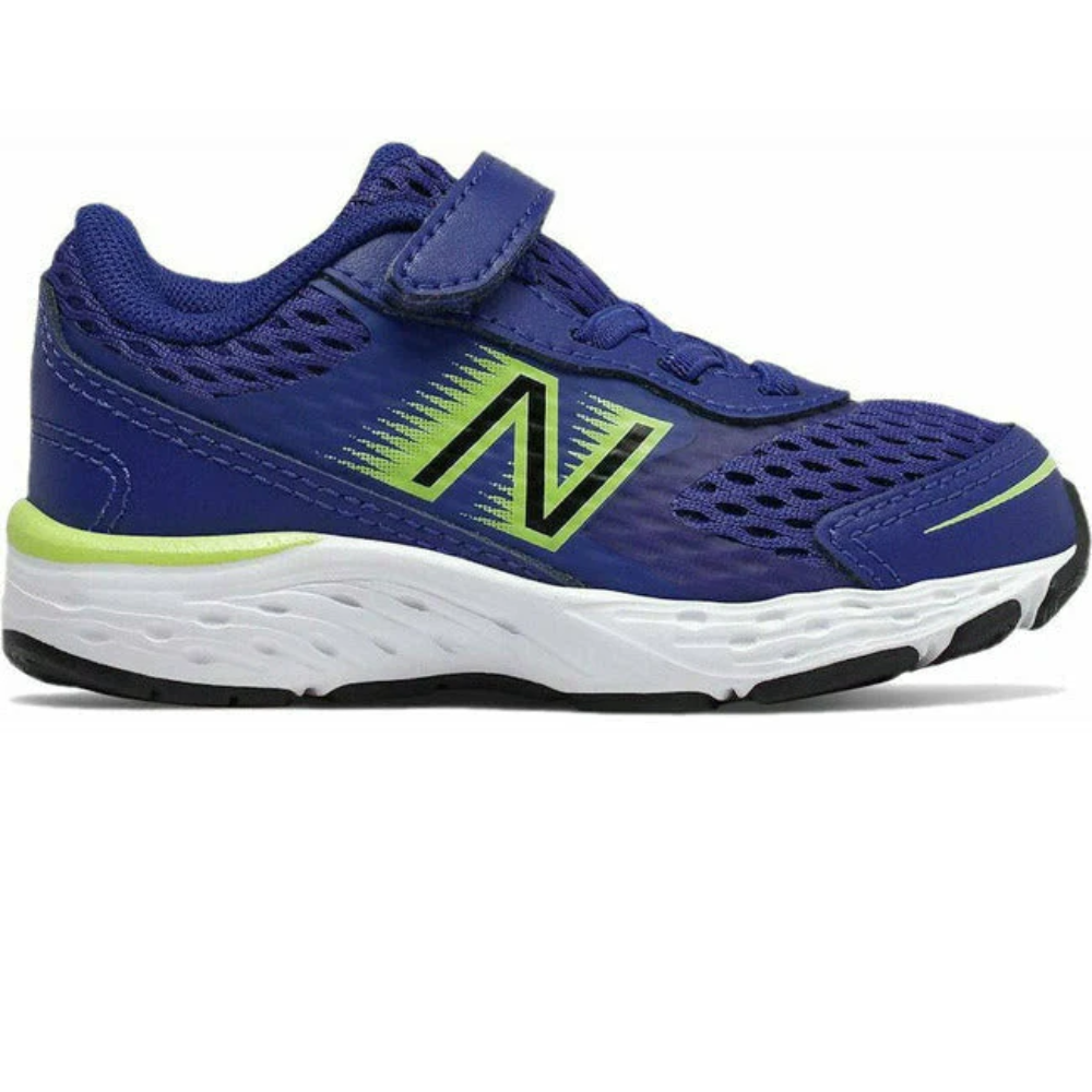 Light Gray New Balance Toddler Boys 680v6 Velcro Marine Blue