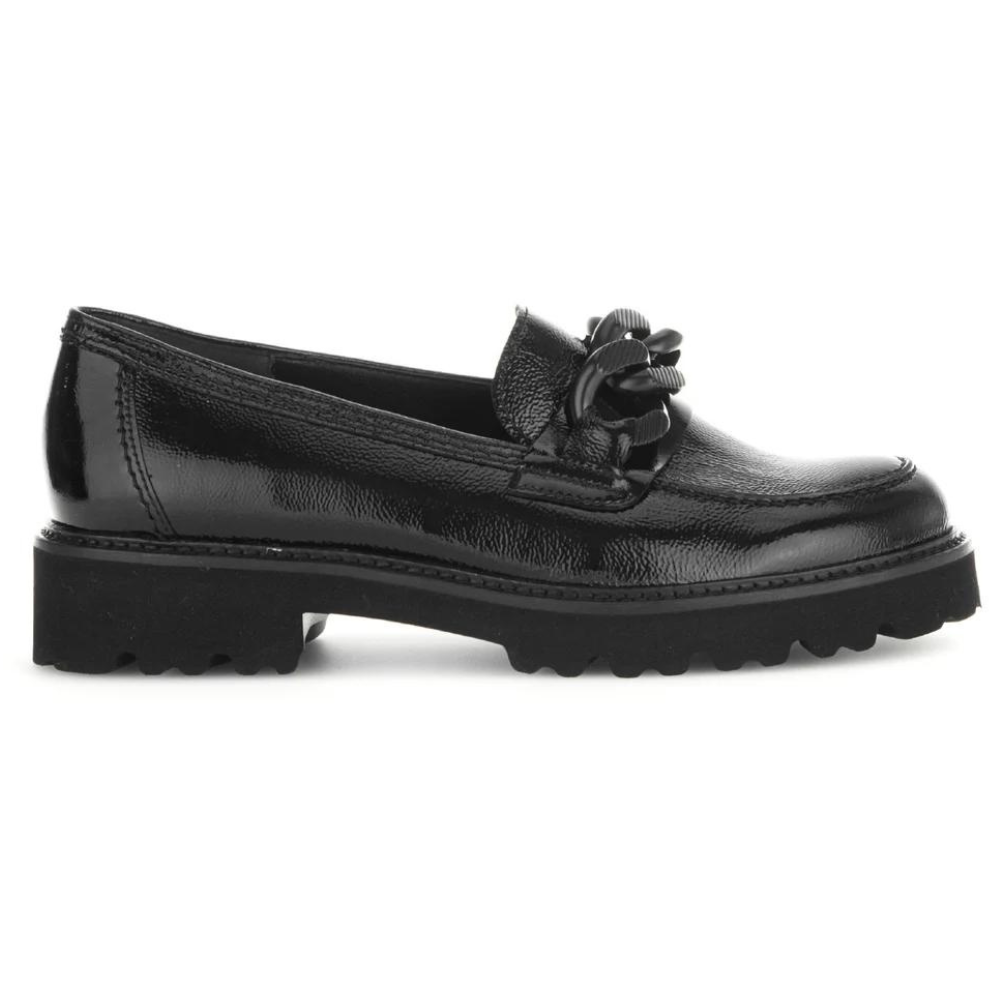 Gabor Women's Squeeze Loafer Schwarz Black Patent – Comfort Shoe