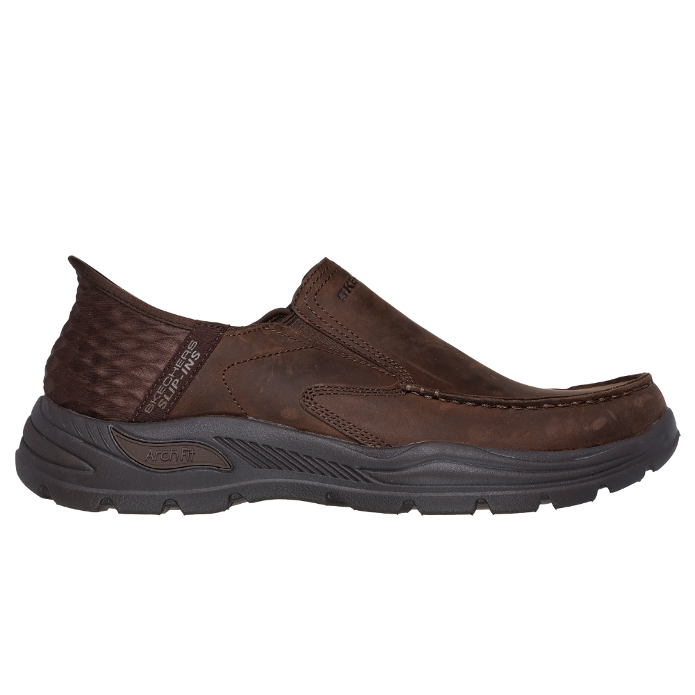 Dark Slate Gray Skechers Men's Arch Fit Motley - Milo Hands Free Slip-Ins Cocoa