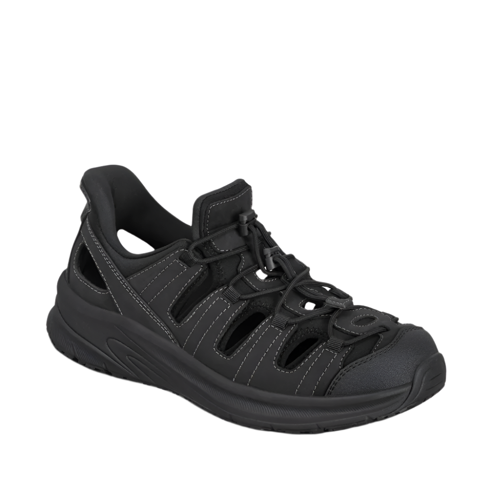 Dark Slate Gray Orthofeet Men's Saturn Hands-Free Sandal Black