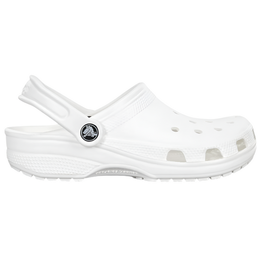 White Smoke Crocs Unisex Classic Clog White