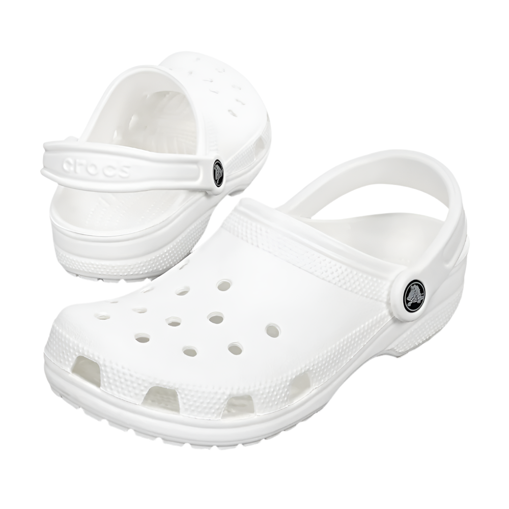 Lavender Crocs Unisex Classic Clog White