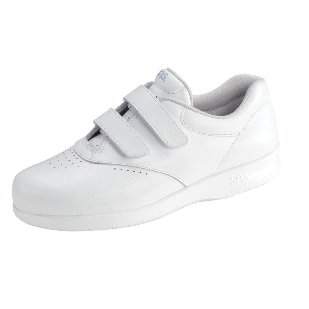Light Gray SAS Women's Me Too Velcro Walking Sneaker White
