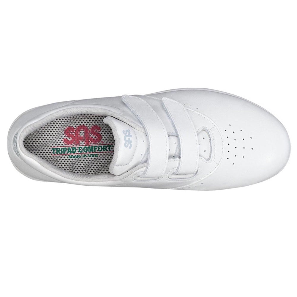 Light Gray SAS Women's Me Too Velcro Walking Sneaker White