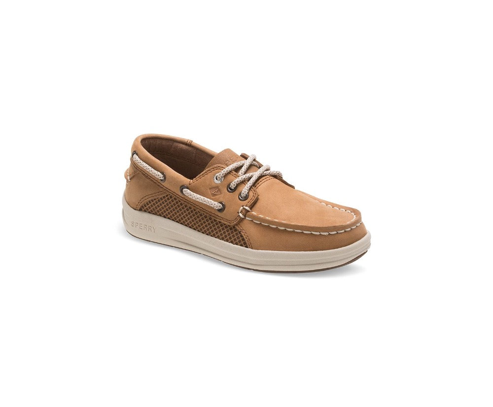 Rosy Brown Sperry Boys Gamefish Boat Shoes Dark Tan