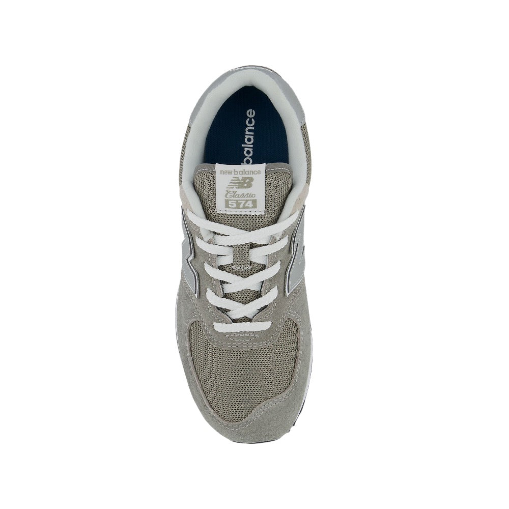 Dark Gray New Balance Boys 574 Core Lace Up Grey