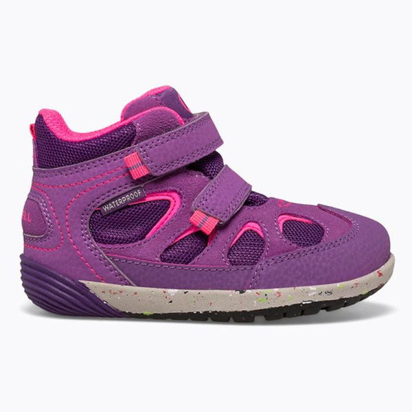 Dark Slate Gray Merrell Toddler Girls Bare Steps Jr. Velcro Boots Purple / Berry