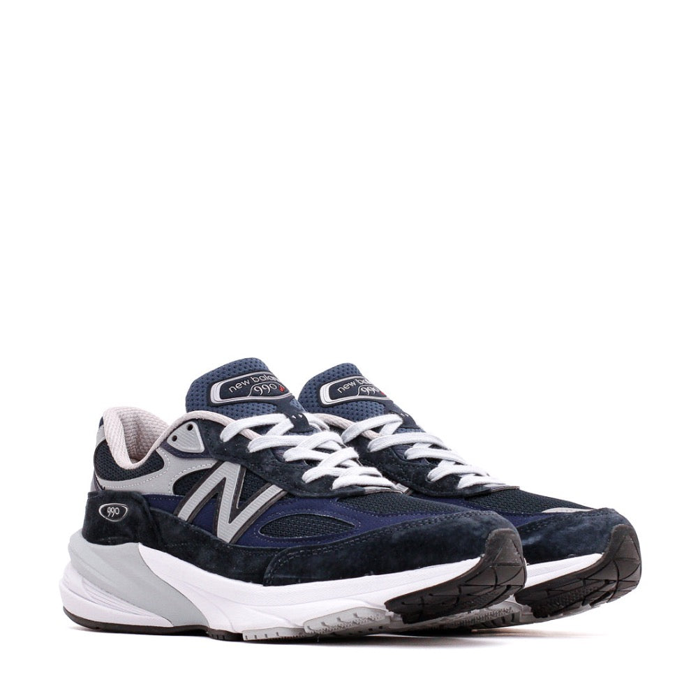 Light Gray New Balance Women's 990v6 Navy