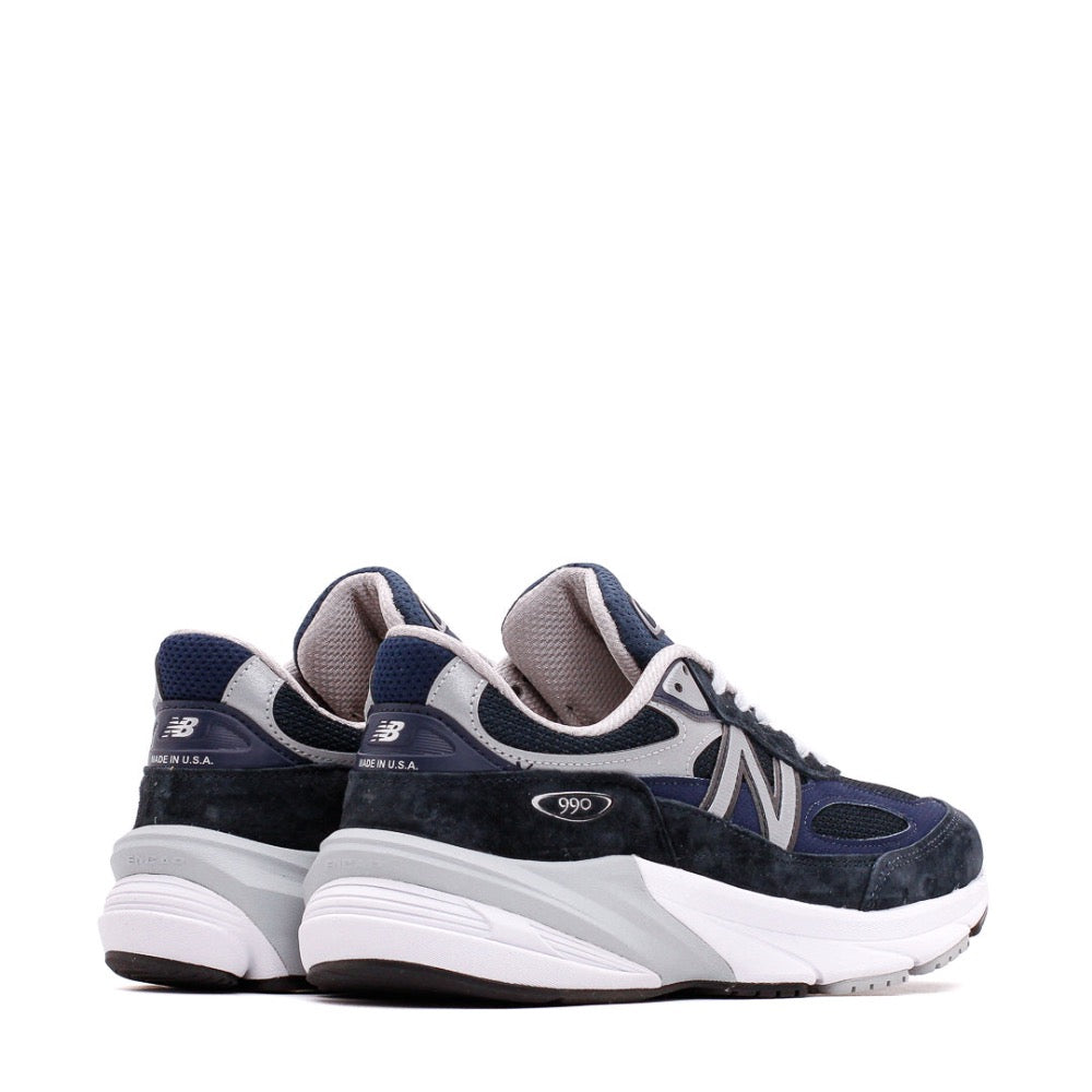 Light Gray New Balance Women's 990v6 Navy