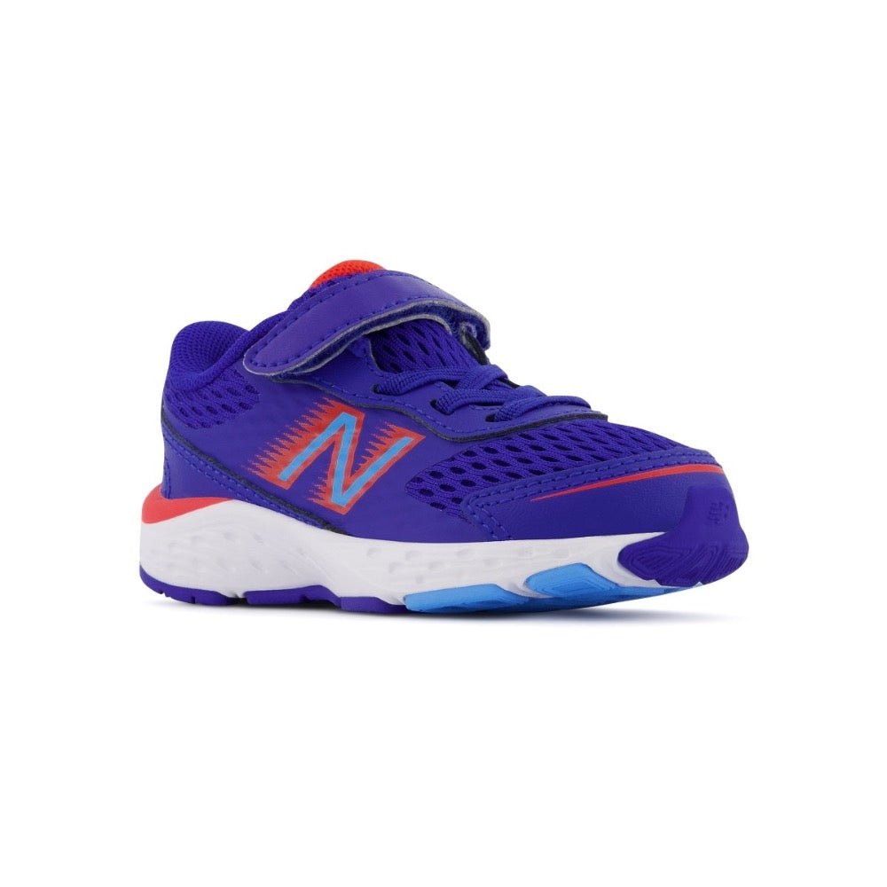 Dark Slate Blue New Balance Toddler Kids 680v6 Hook and Loop Blue Wide