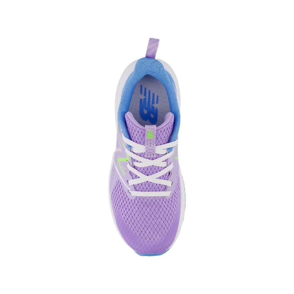 Gray New Balance Grade School Girls Rave Run v2 Lilac Glow