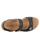 Trotters Women's Romi Stitch Velcro Sandal Black