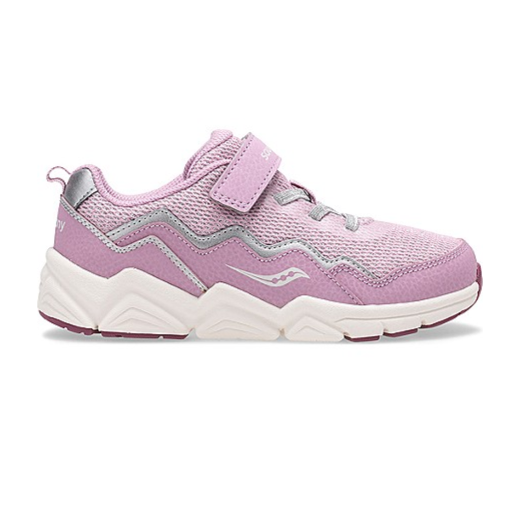 Thistle Saucony Little/Big Girls Flash 2.0 A/C Velcro Sneaker Pink Metallic